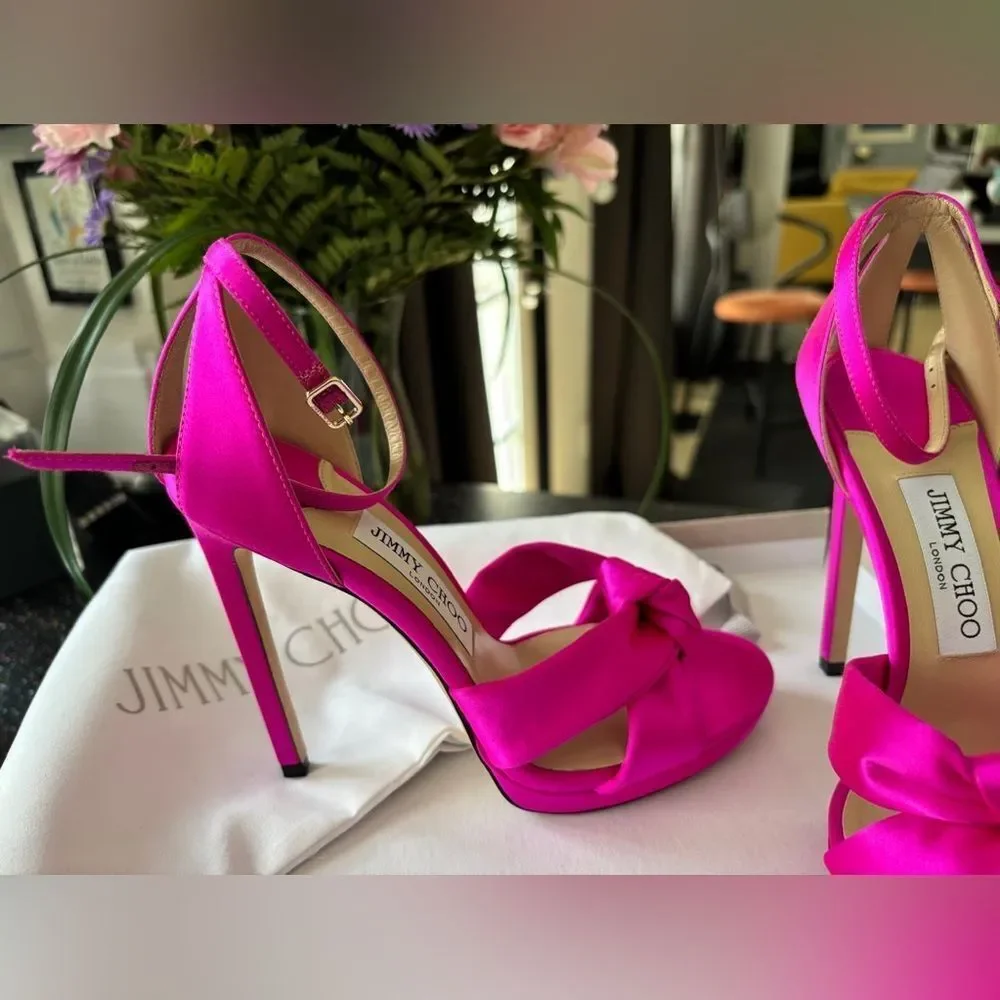 Jimmy Choo Rosie 120mm Satin Heels